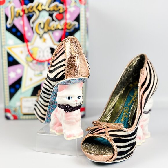 Irregular Choice Paw Print Cat Character Heels – Size 39 / UK 6 – Rare Collector - Picture 1 of 7